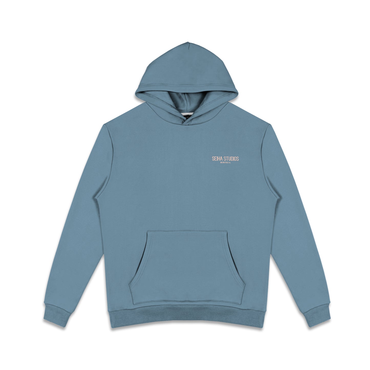 Hoodie Seiha Studios Wave bleu front