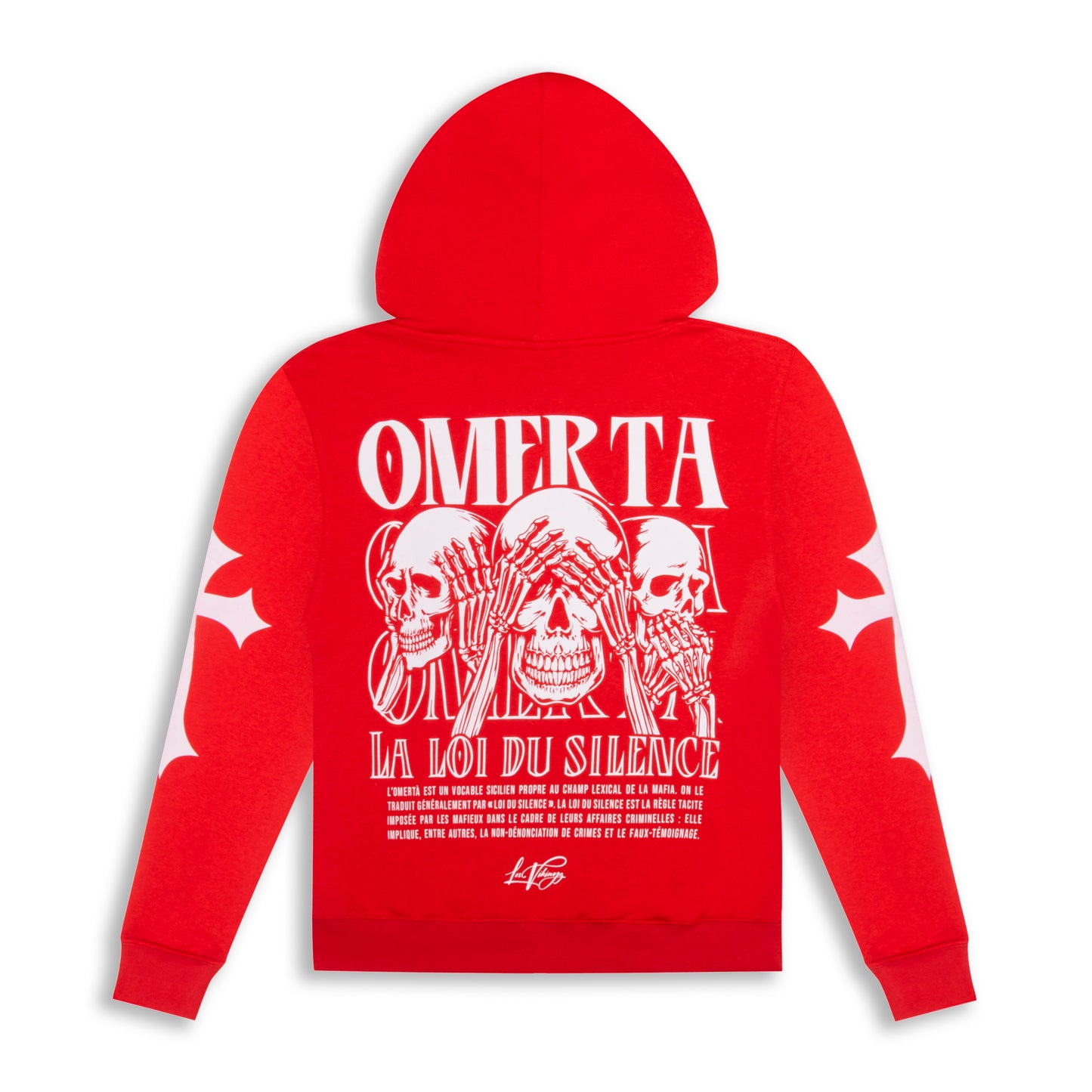 OMERTA VIKINGZ ZIP-UP HOODIE - ROUGE
