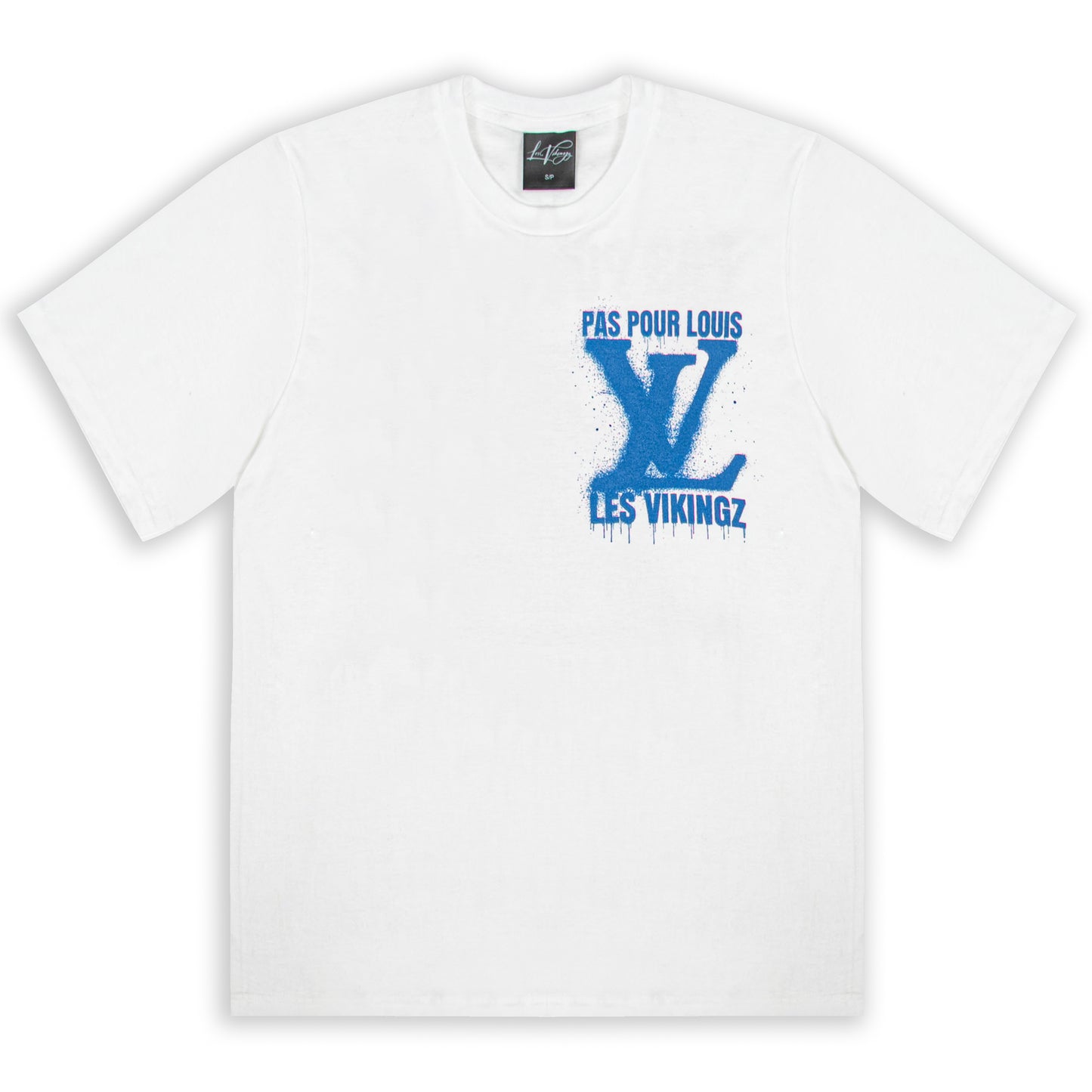 T-SHIRT "LV PAS POUR LOUIS" - BLEU/BLANC