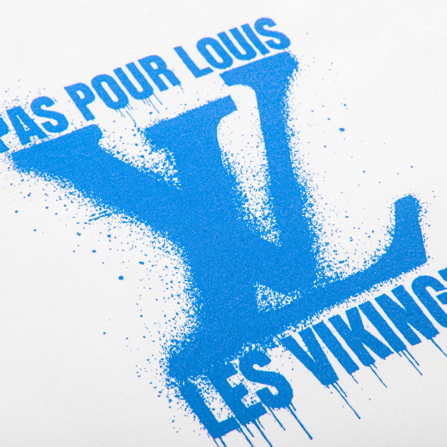 T-SHIRT "LV PAS POUR LOUIS" - BLEU/BLANC