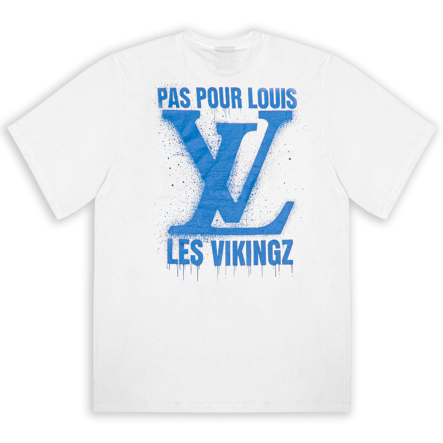 T-SHIRT "LV PAS POUR LOUIS" - BLEU/BLANC