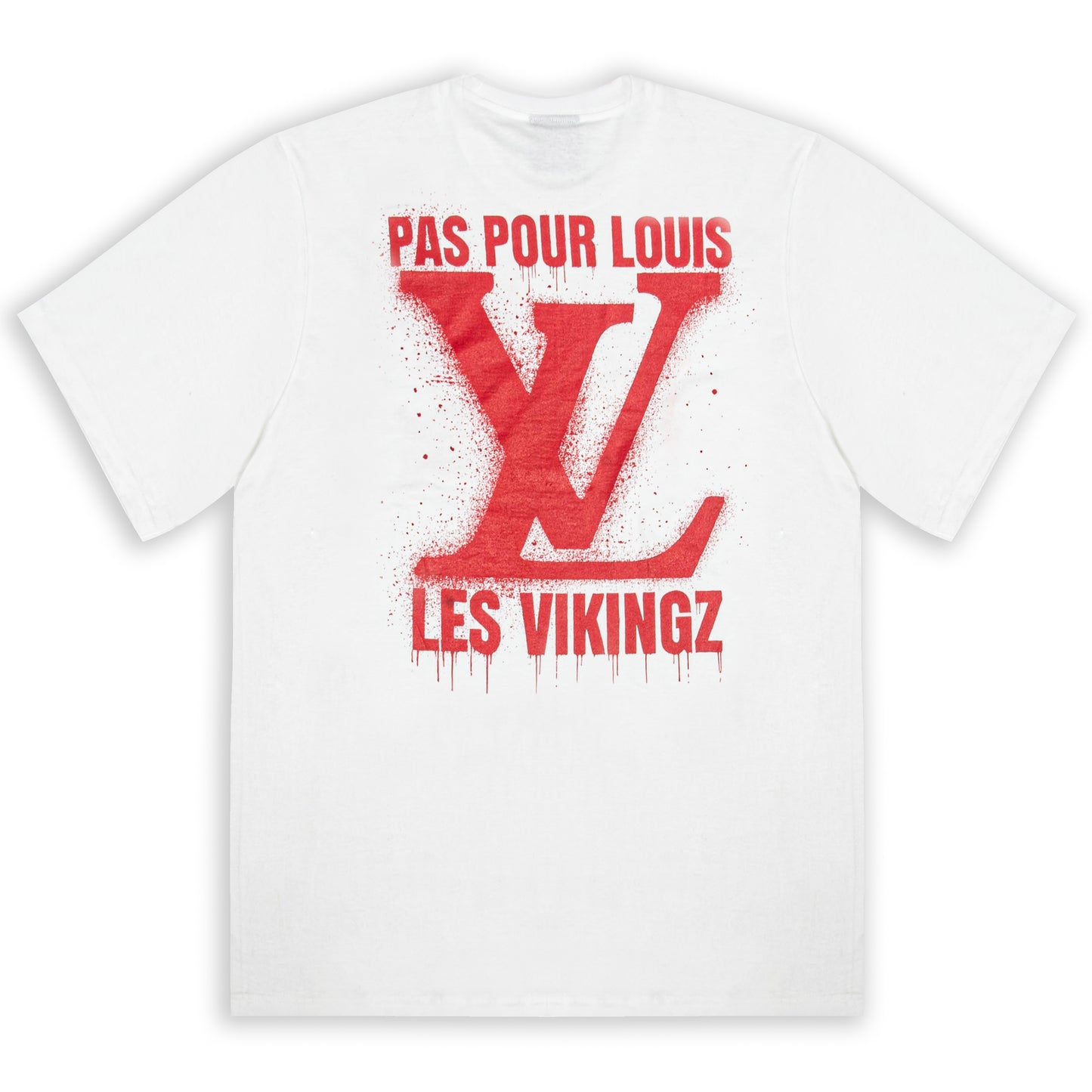 T-SHIRT "LV PAS POUR LOUIS" - ROUGE/BLANC