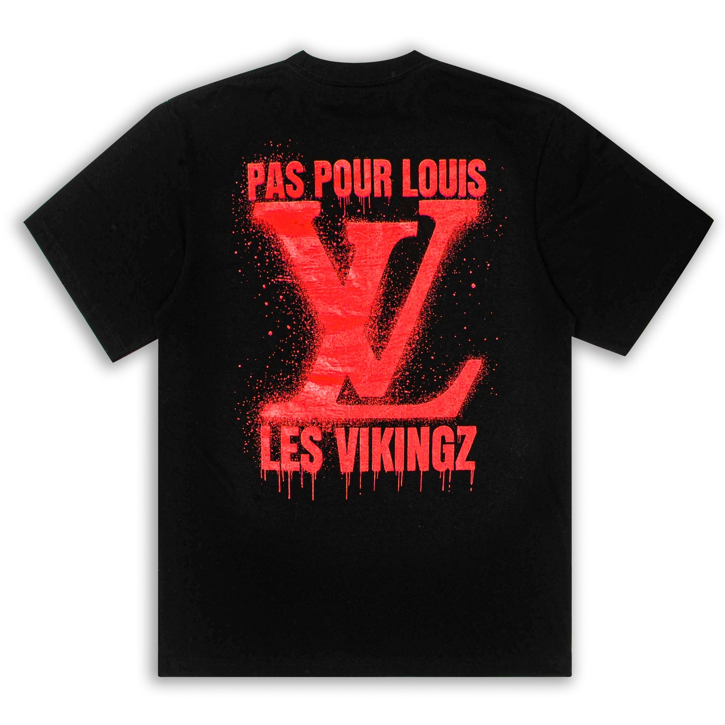 T-SHIRT "LV PAS POUR LOUIS" - ROUGE/NOIR