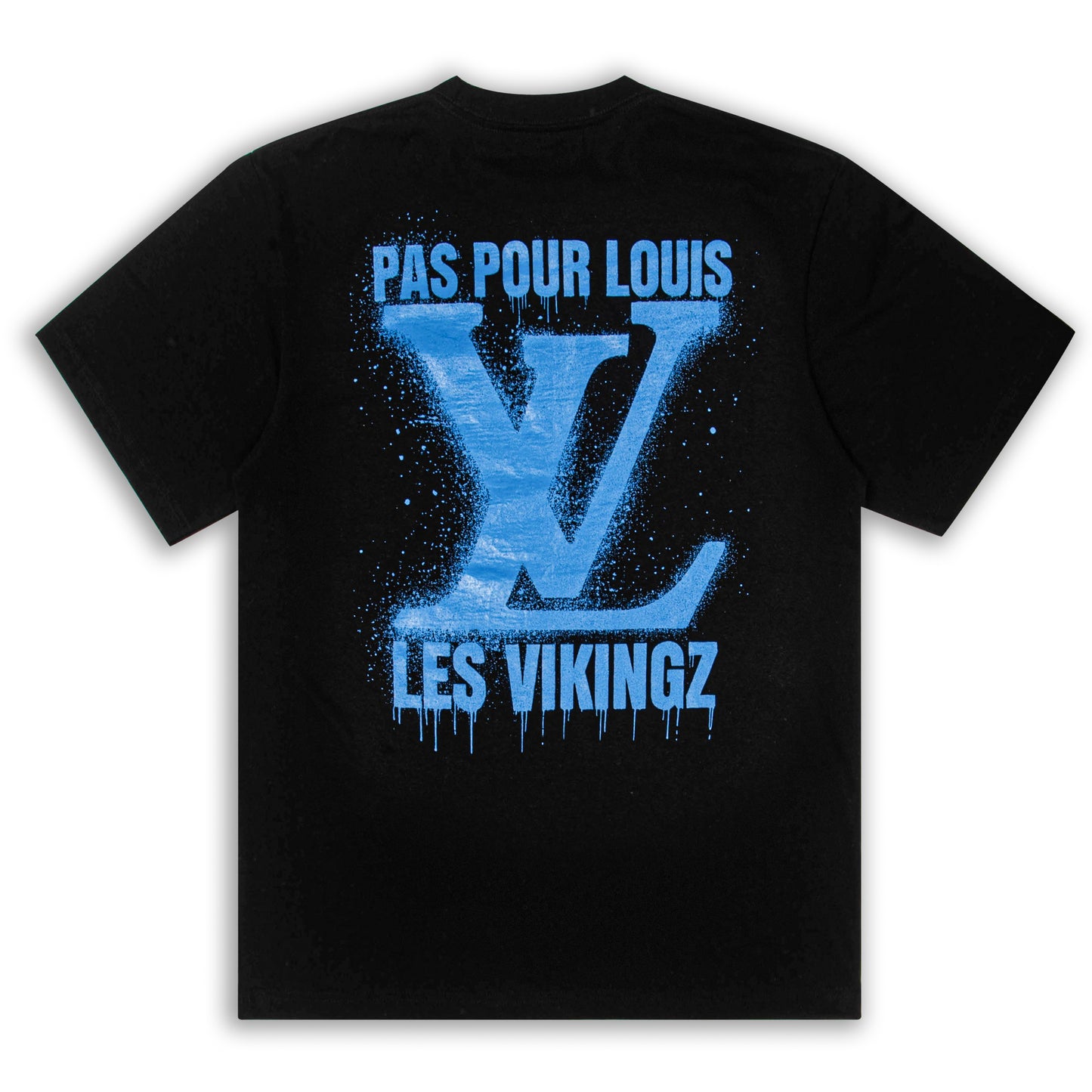 T-SHIRT "LV PAS POUR LOUIS" - BLEU/NOIR
