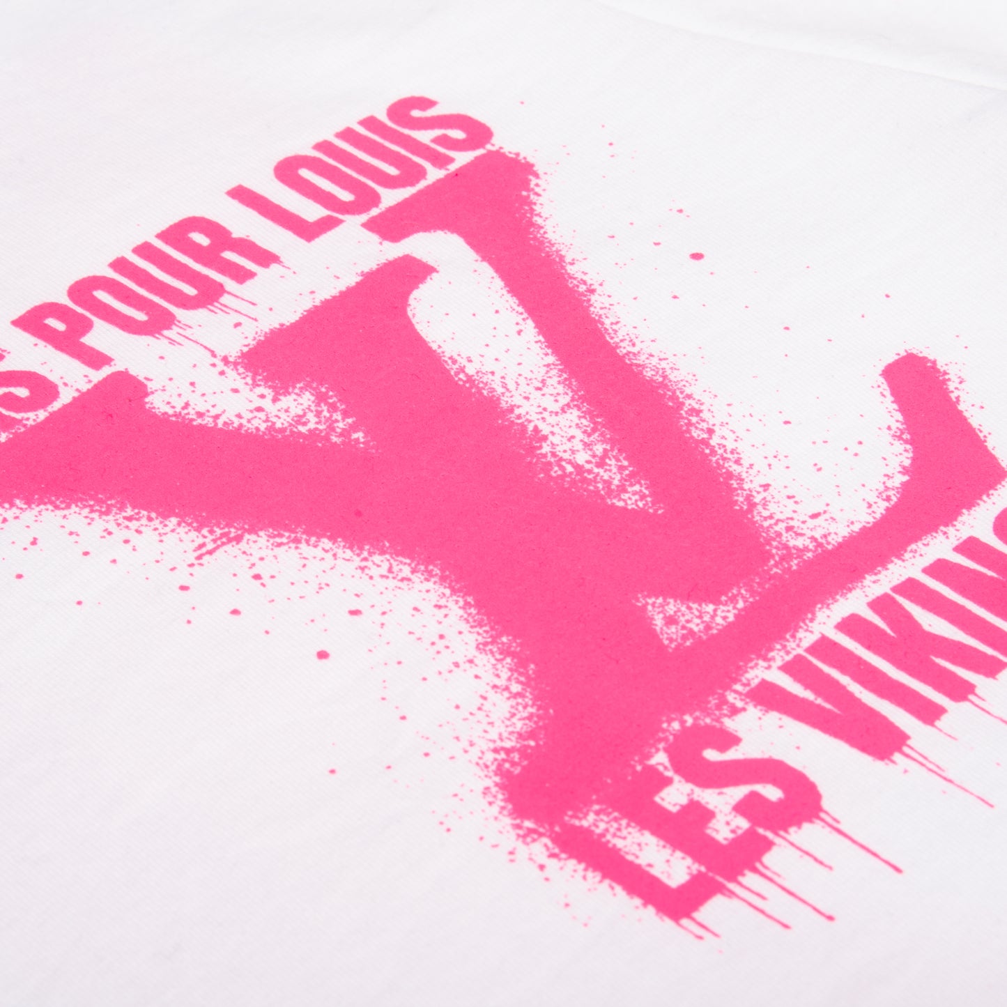 T-SHIRT "LV PAS POUR LOUIS" - ROSE/BLANC