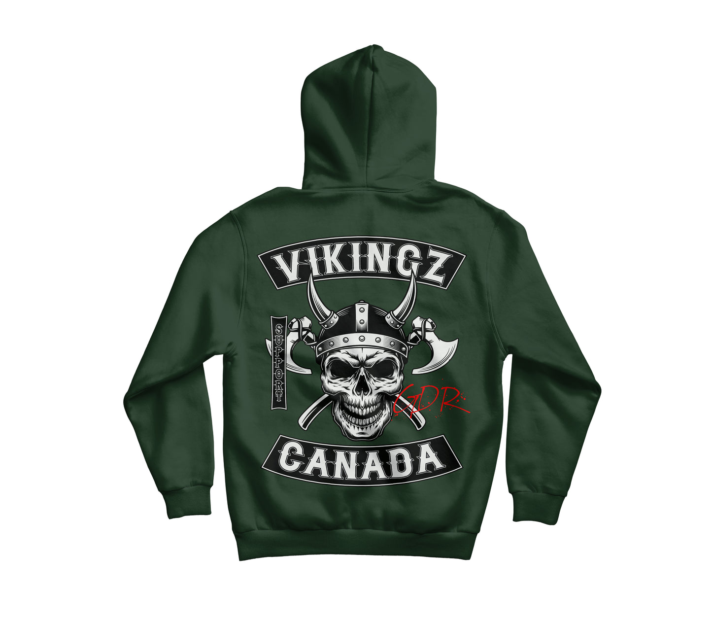 Hoodie Vert Forêt « Vikingz Canada »