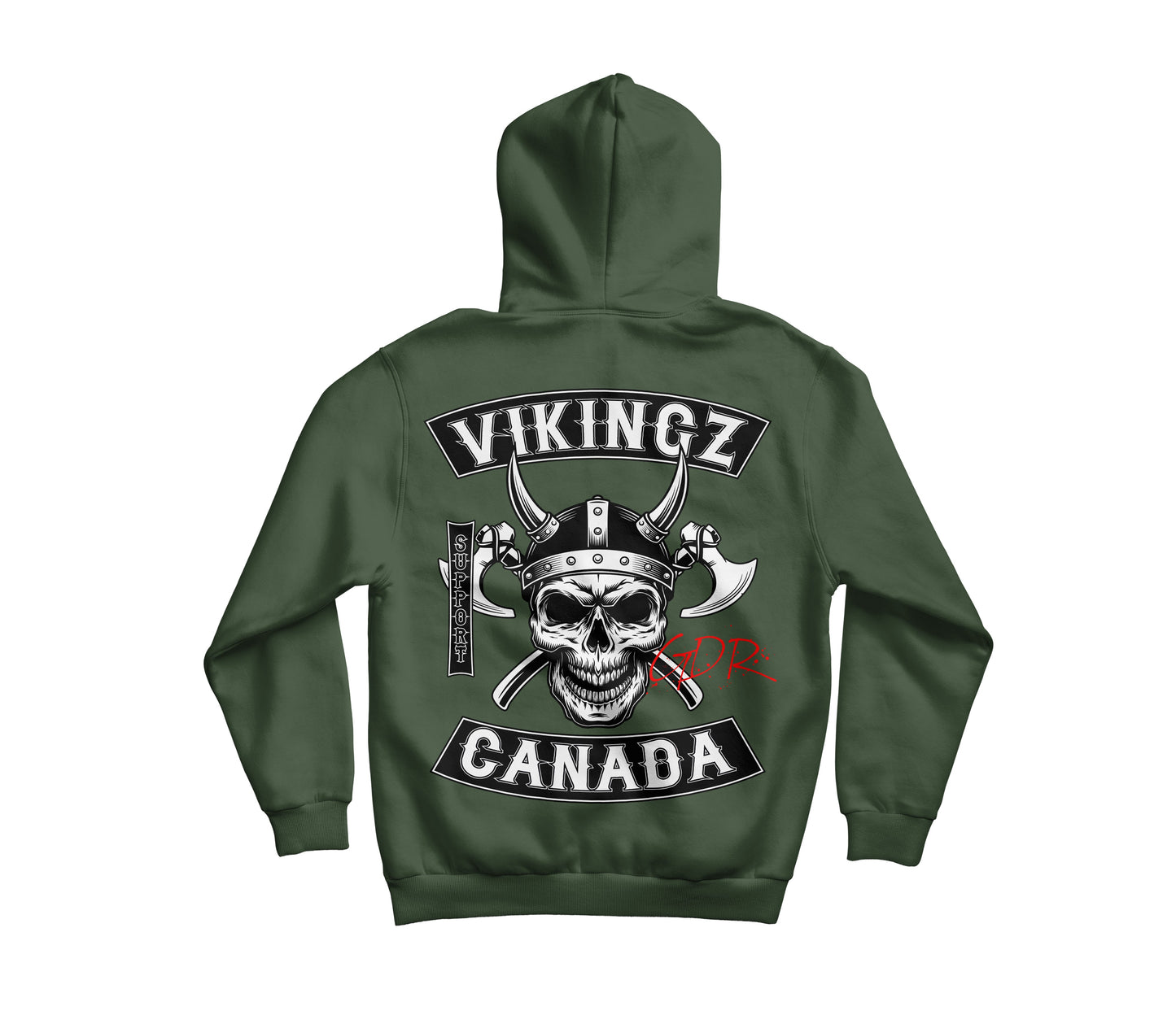 Hoodie Vikingz Canada Vert dos — Les Vikingz