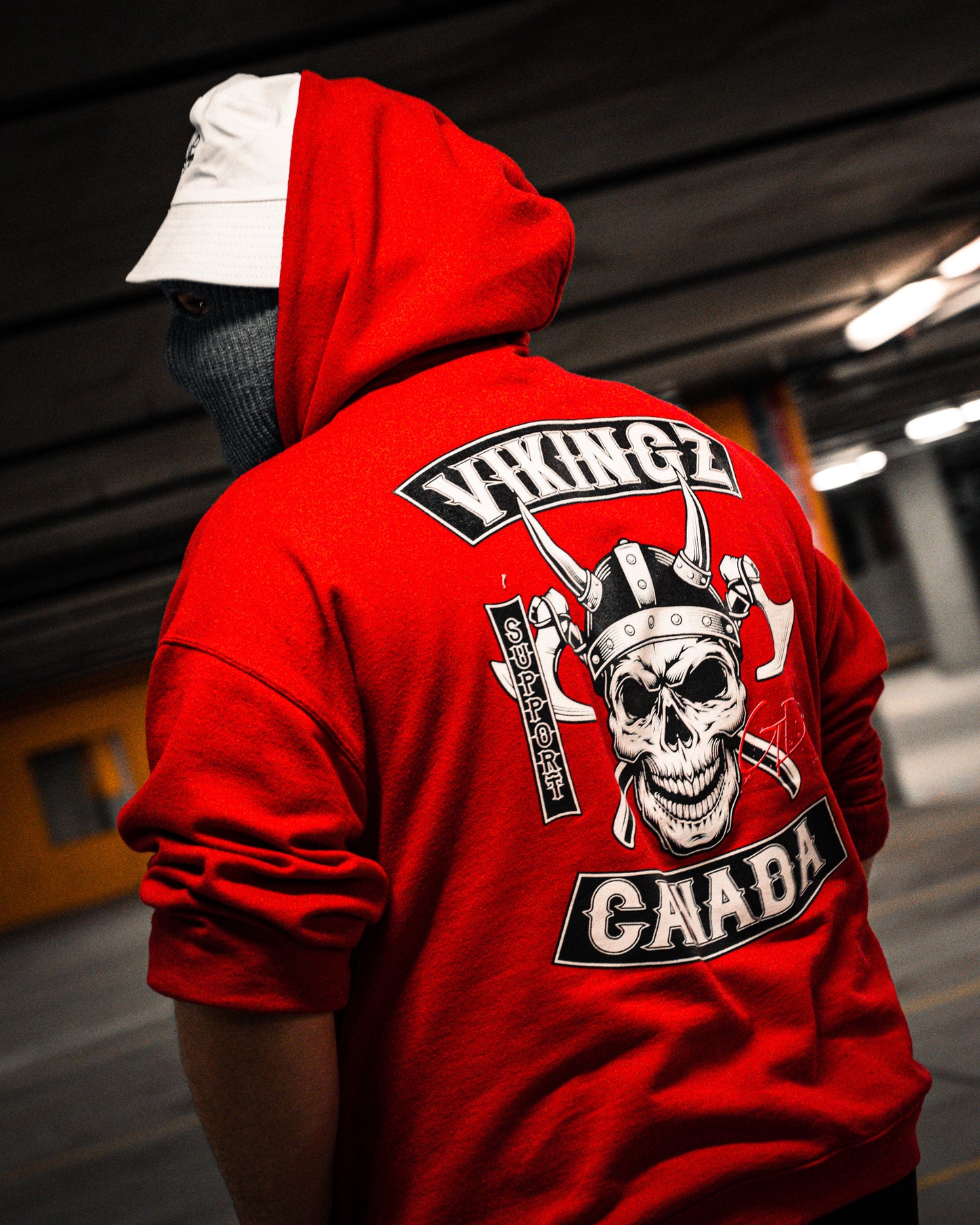 Hoodie Rouge « Vikingz Canada »