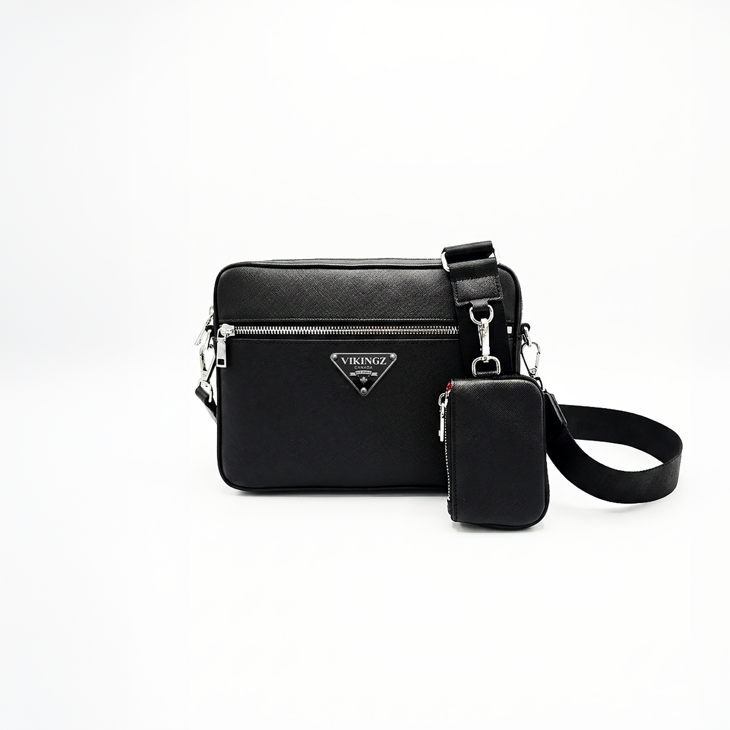Sacoche Vikingz Blood Line — Vue de côté avec mini-wallet