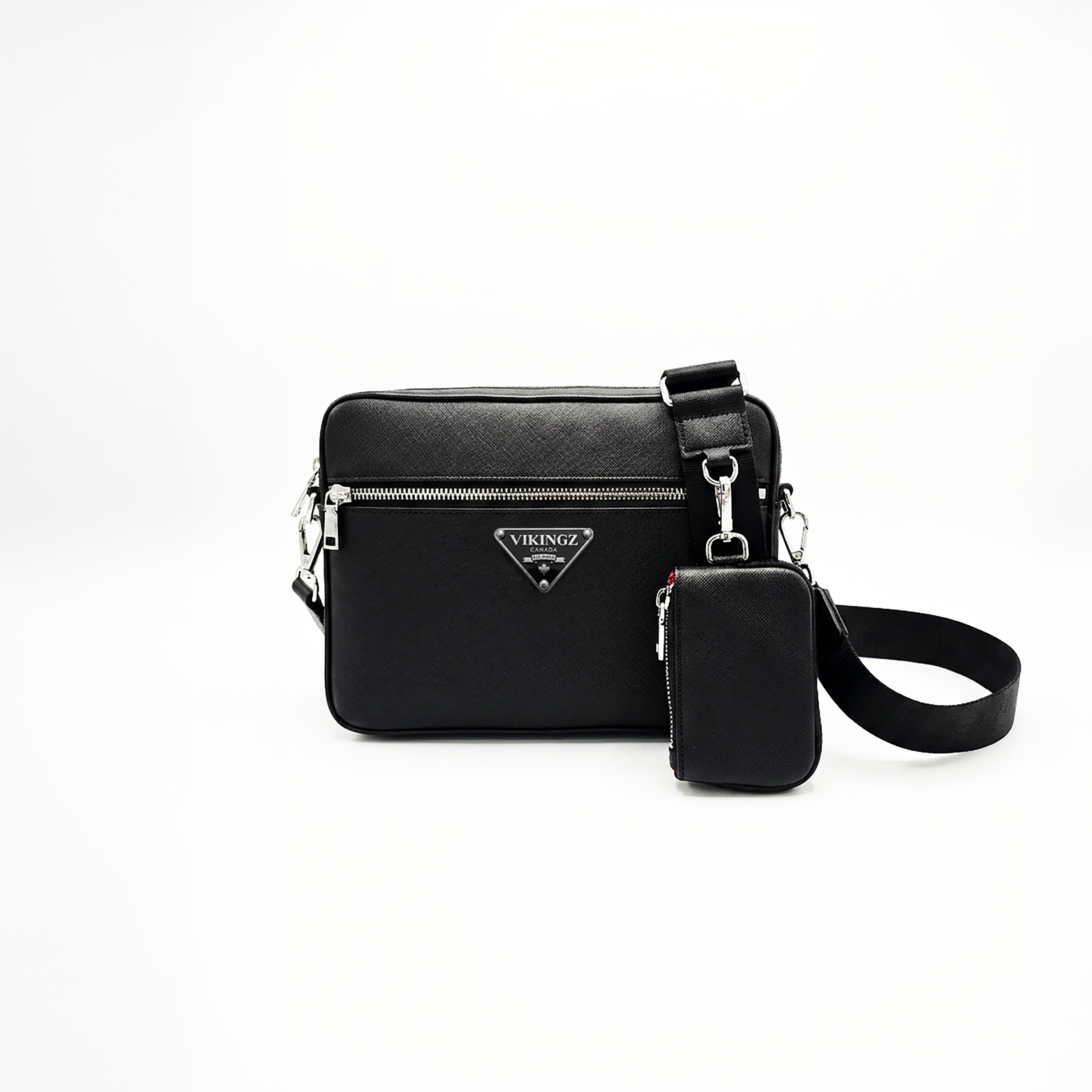 Sacoche Vikingz Blood Line — Vue de côté avec mini-wallet
