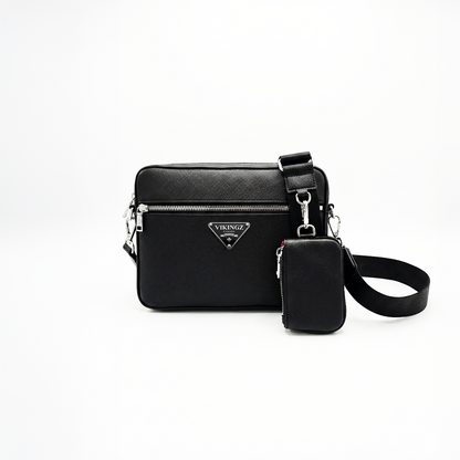 Sacoche Vikingz Blood Line — Vue de côté avec mini-wallet