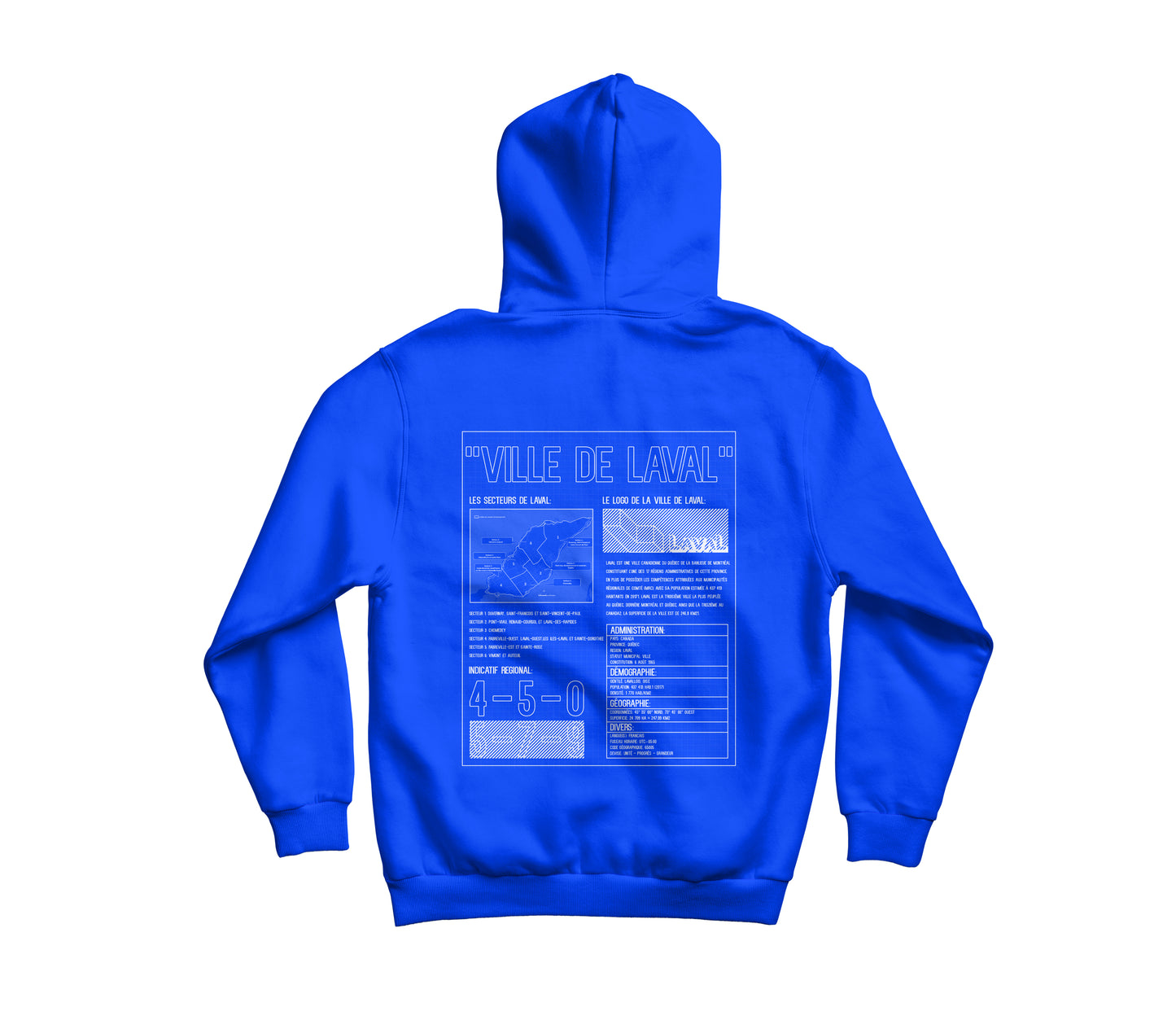 HOODIE BLEU ROYAL - 450