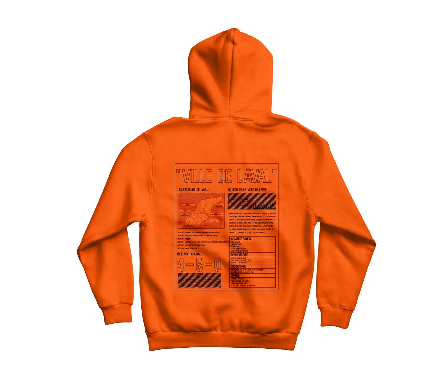 HOODIE ORANGE FLASH - 450