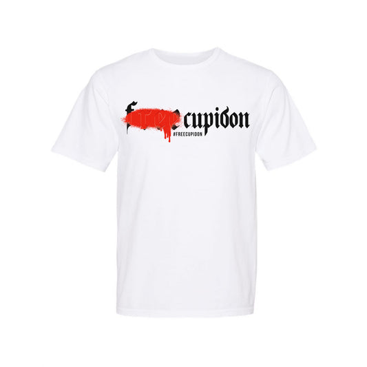 T-shirt blanc - FreeCupidon Red Splash