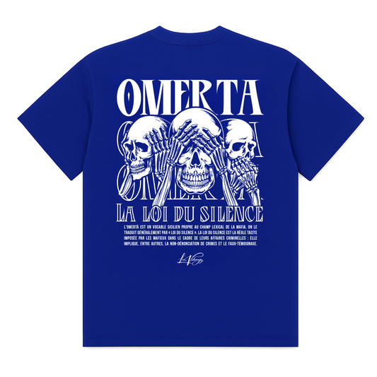 T-SHIRT OMERTA BLEU ROYAL
