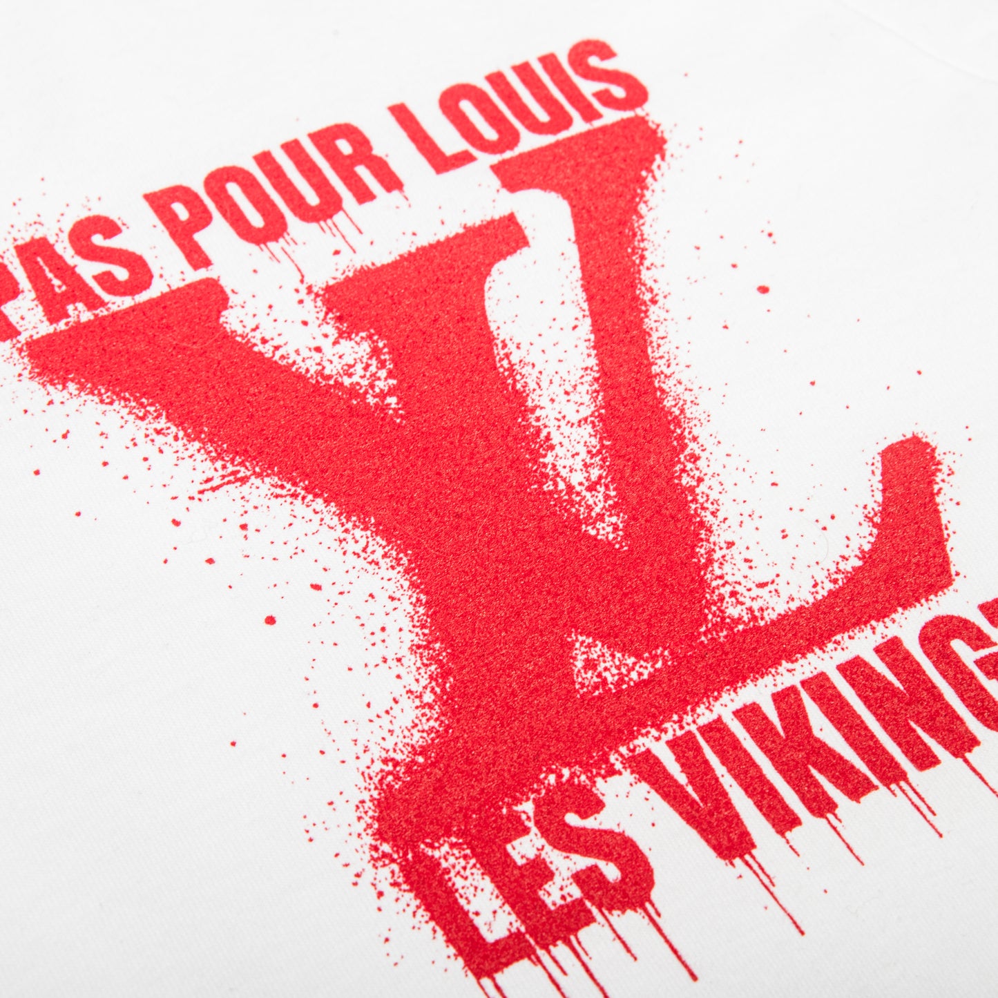 T-SHIRT "LV PAS POUR LOUIS" - ROUGE/BLANC