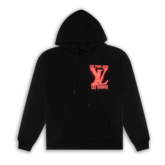 HOODIE "LV PAS POUR LOUIS" - ROUGE/NOIR