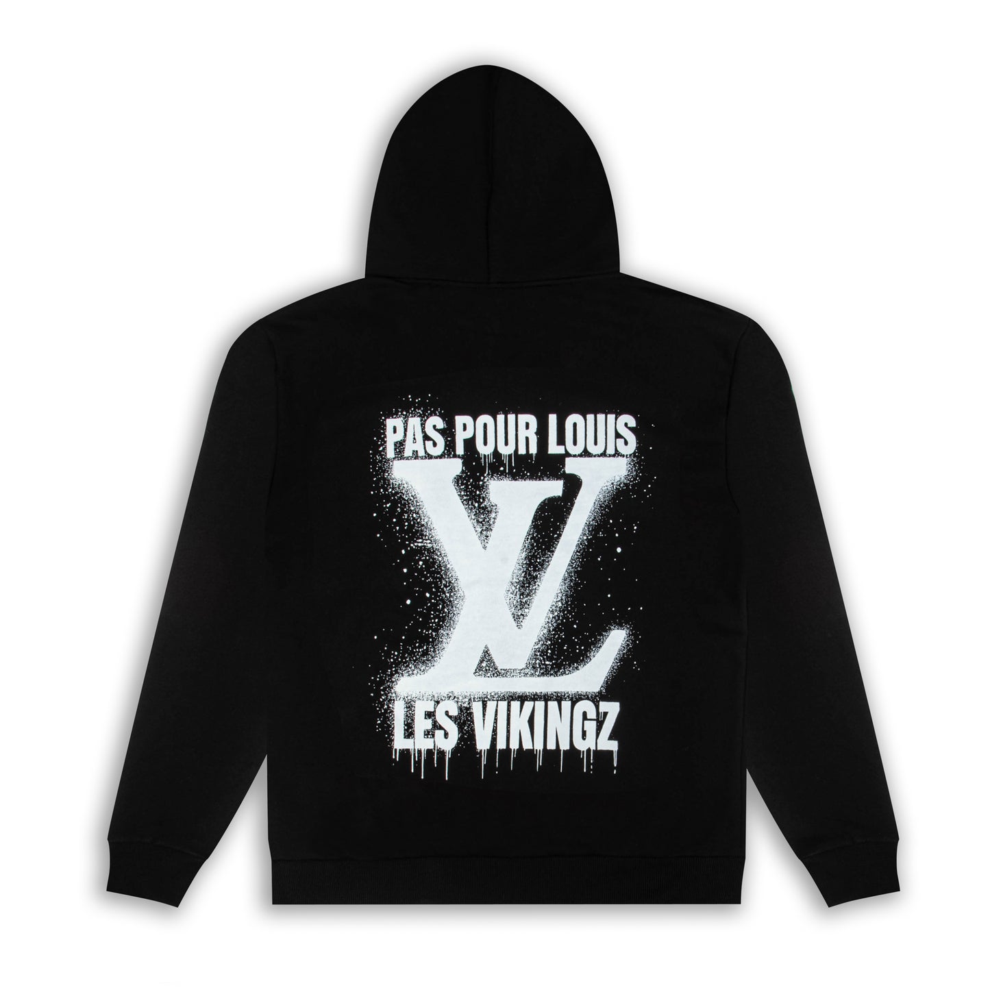 HOODIE "LV PAS POUR LOUIS" - BLANC/NOIR