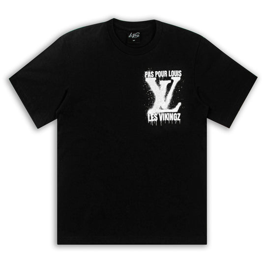 T-SHIRT "LV PAS POUR LOUIS" - BLANC/NOIR