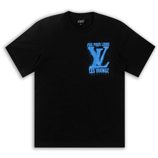 T-SHIRT "LV PAS POUR LOUIS" - BLEU/NOIR