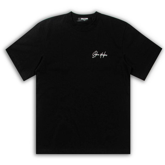 SEIHA STUDIOS – T-Shirt Oversize "Praying for the Plug" (Black)