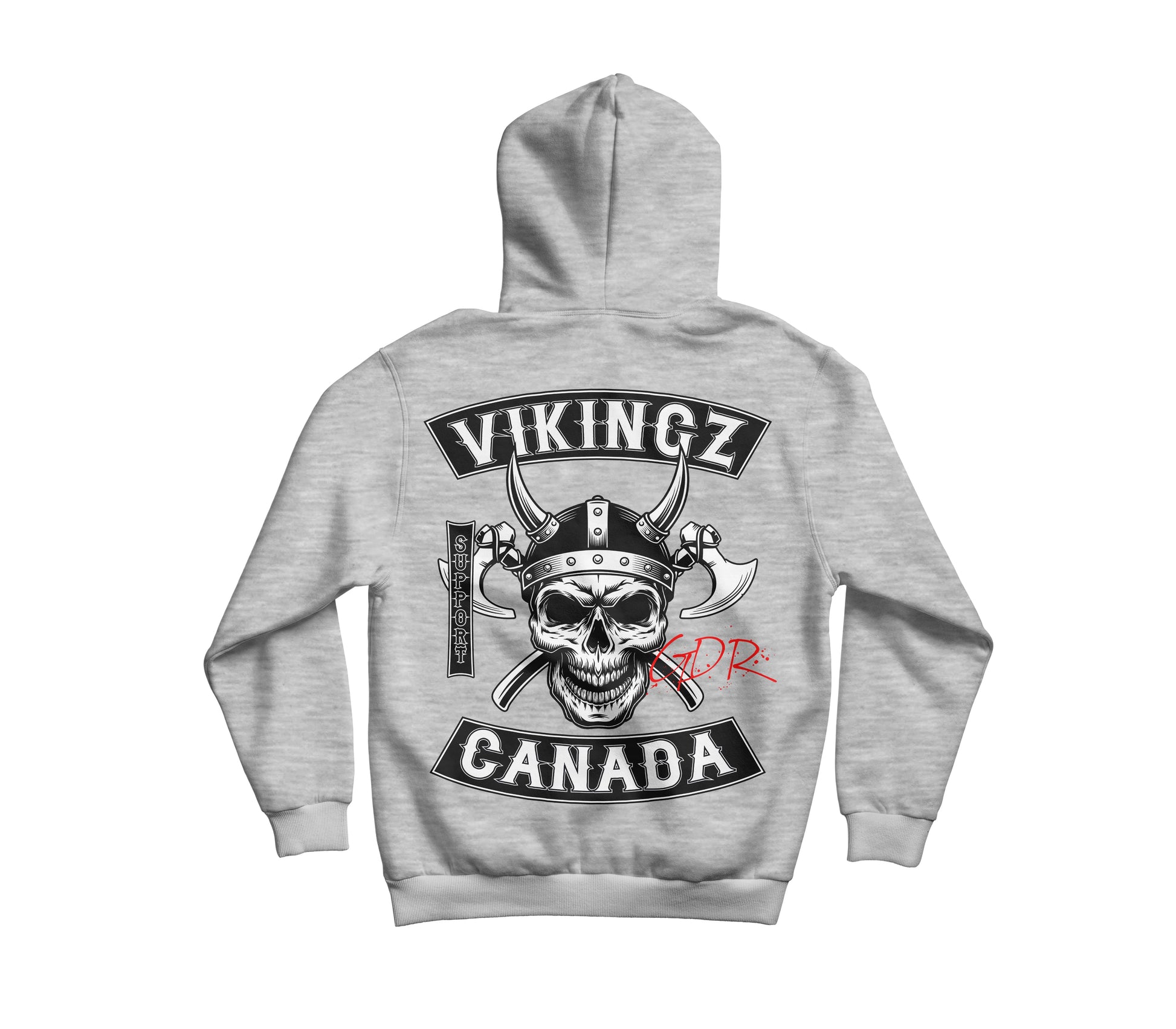 Hoodie Vikingz Canada Gris dos — Les Vikingz