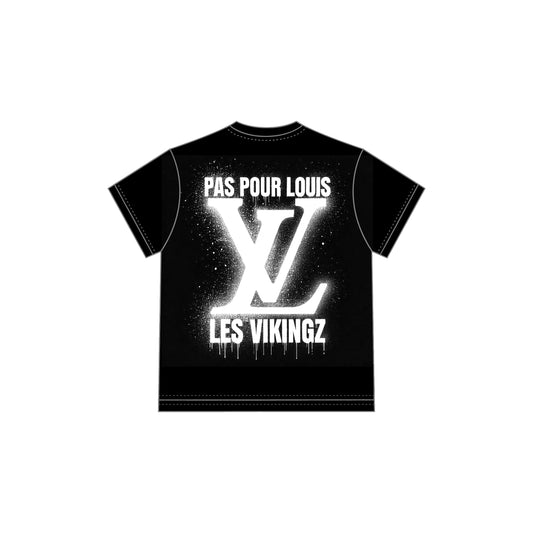 T-SHIRT "LV PAS POUR LOUIS" - BLANC/NOIR