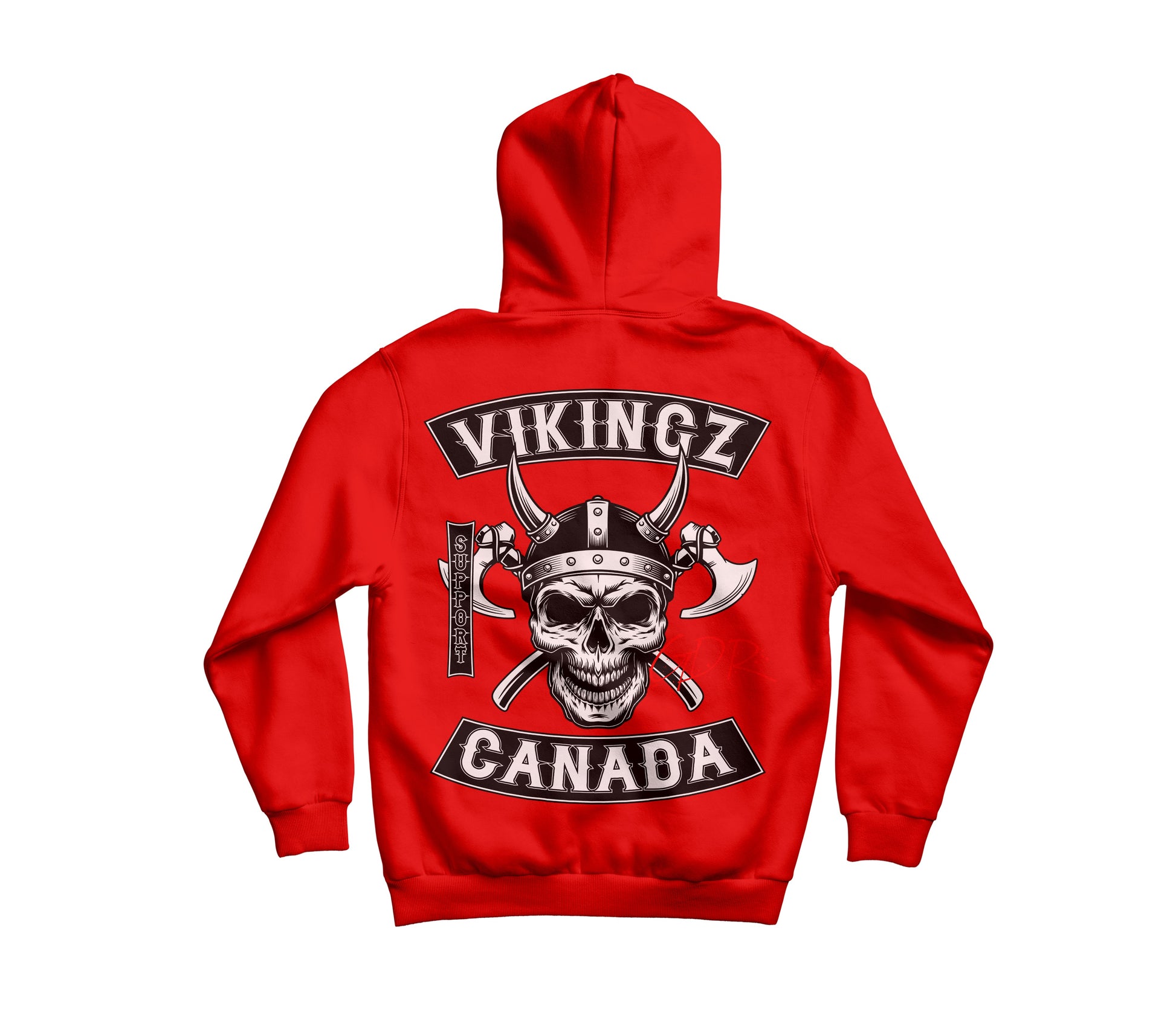 Hoodie Vikingz Canada Rouge dos — Les Vikingz