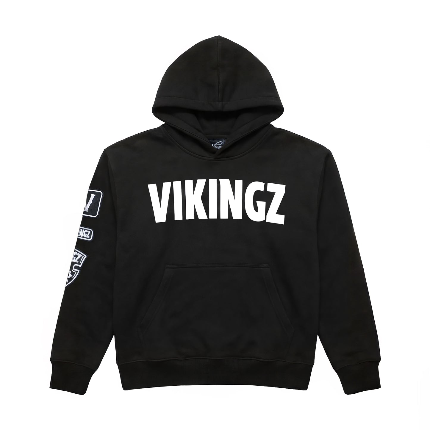 Vikingz Patch Hoodie — Black