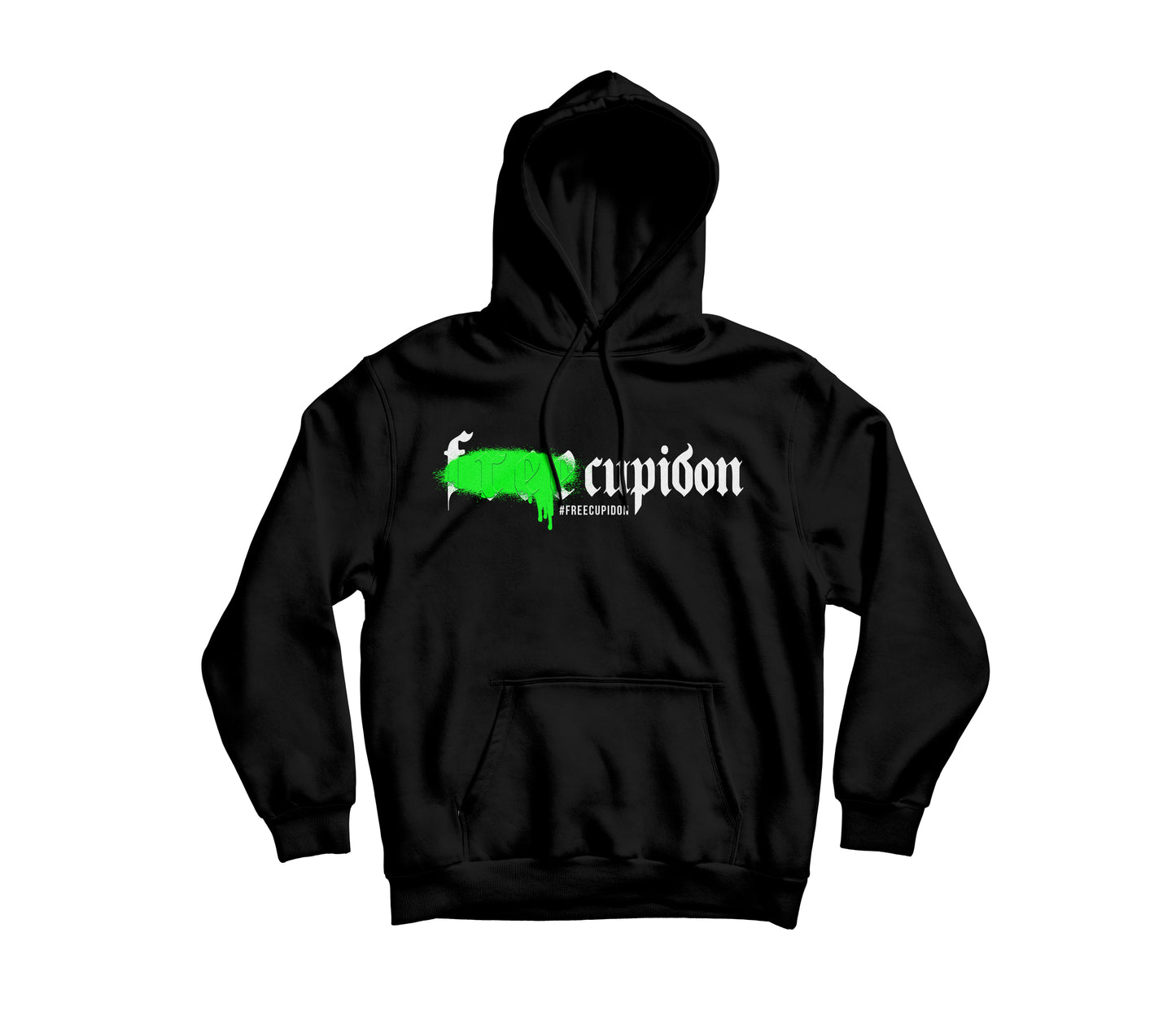 Hoodie - FreeCupidon Green Splash