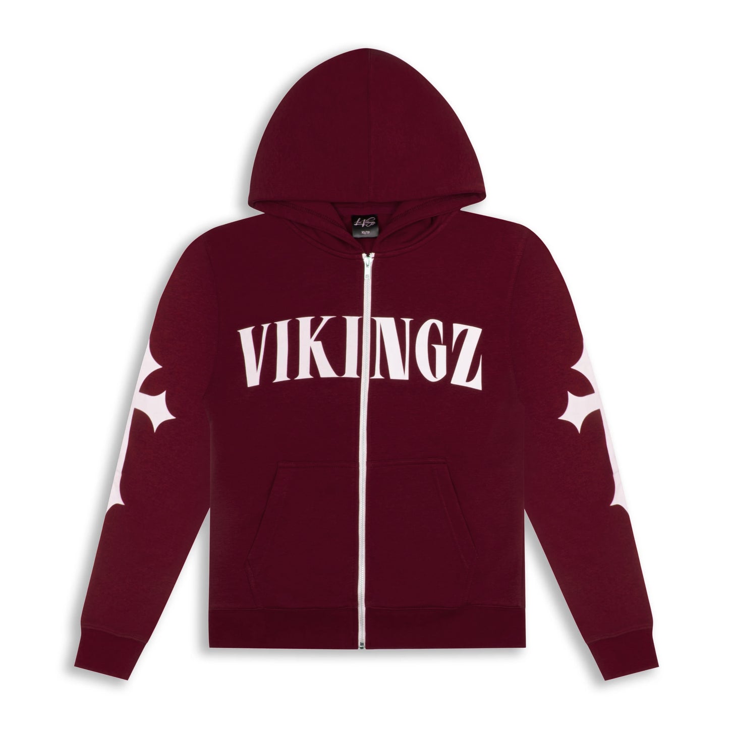 OMERTA VIKINGZ ZIP-UP HOODIE - BOURGOGNE