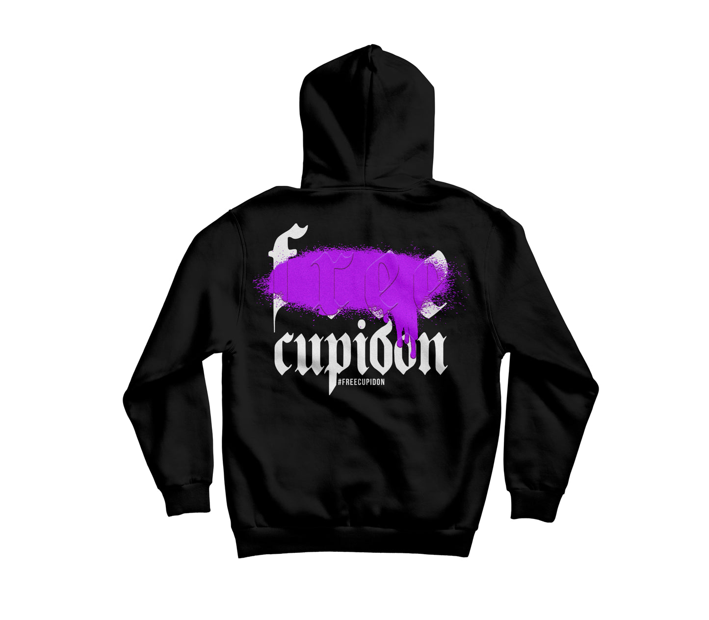 Hoodie - Big FreeCupidon Purple Splash