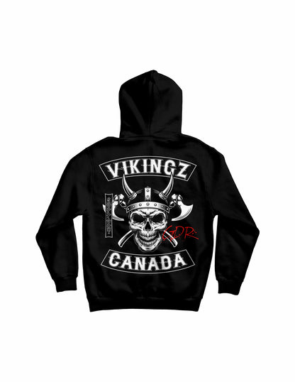Hoodie Vikingz Canada Noir dos — Les Vikingz