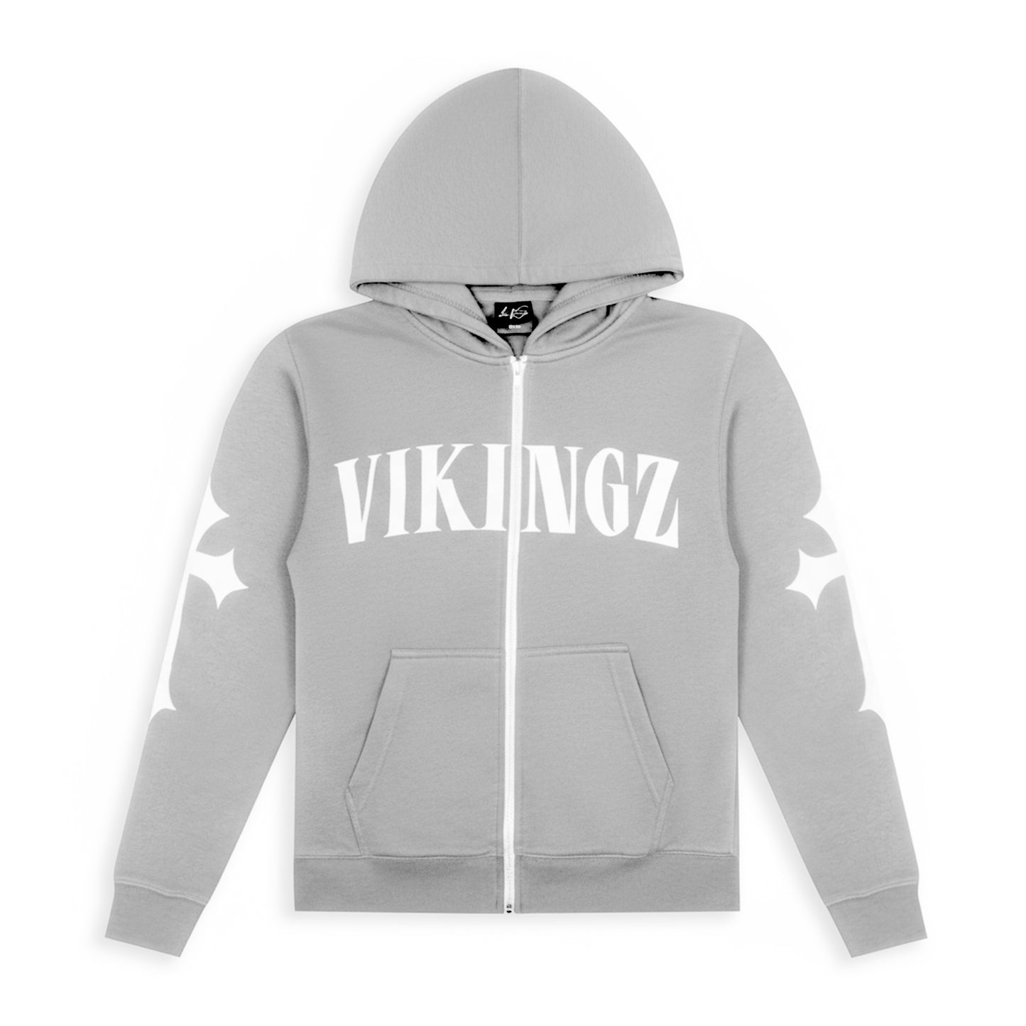 OMERTA VIKINGZ ZIP-UP HOODIE - GRIS