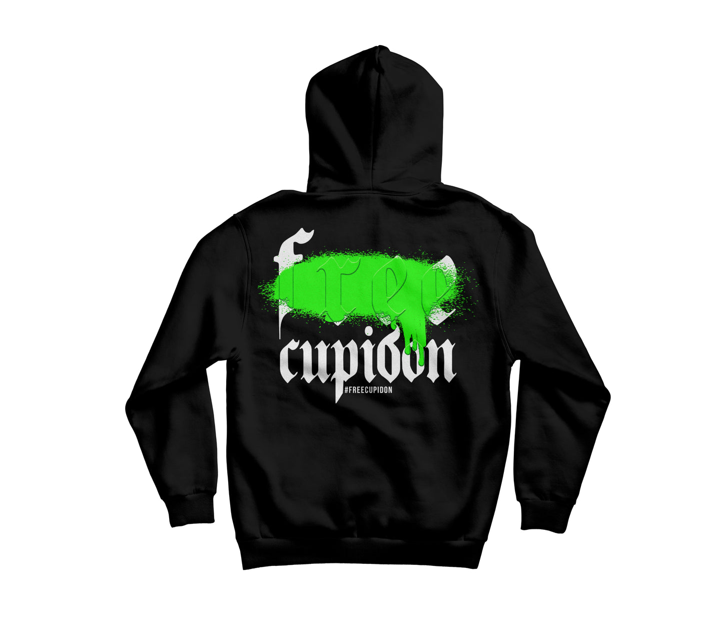 Hoodie - Big FreeCupidon Green Splash