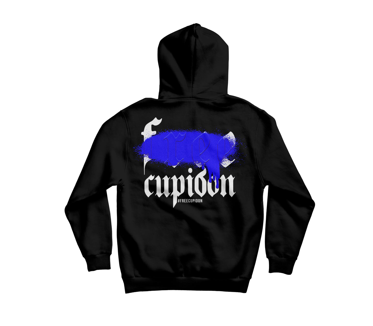 Hoodie - Big FreeCupidon Blue Splash