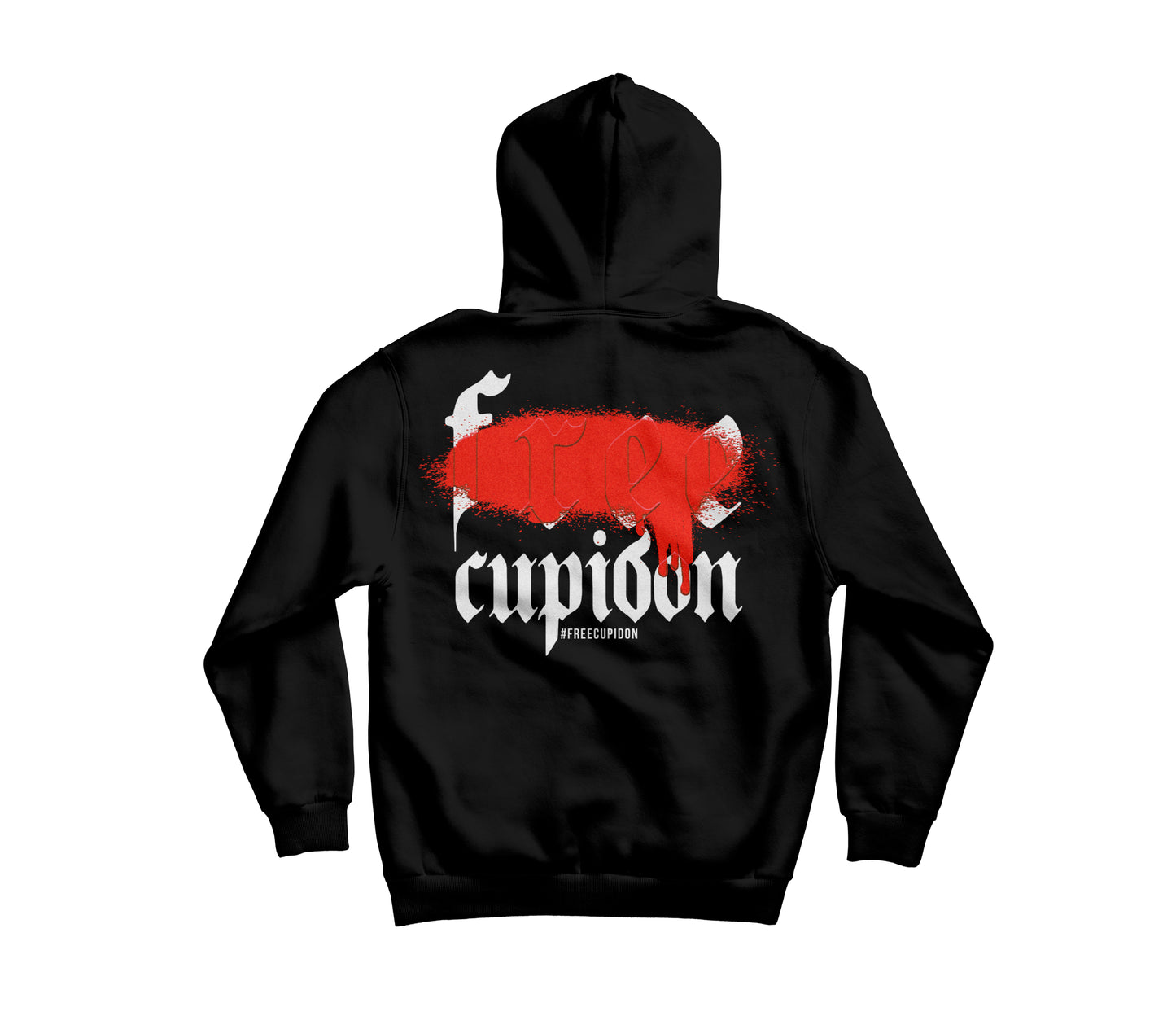 Hoodie - Big FreeCupidon Red Splash