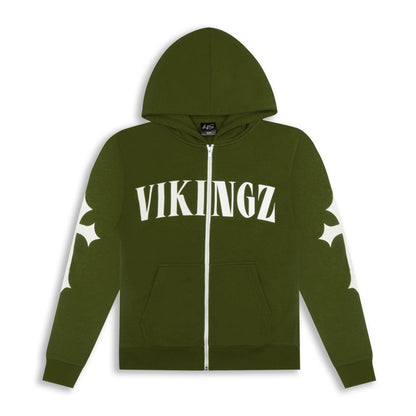 OMERTA Vikingz Zip-Up Vert Forêt