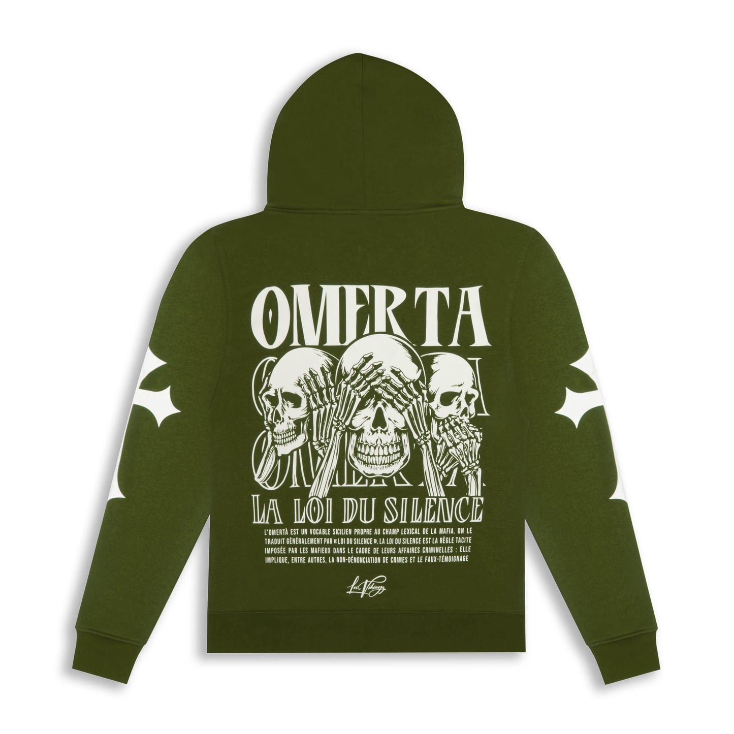 OMERTA VIKINGZ ZIP-UP HOODIE - VERT FORÊT