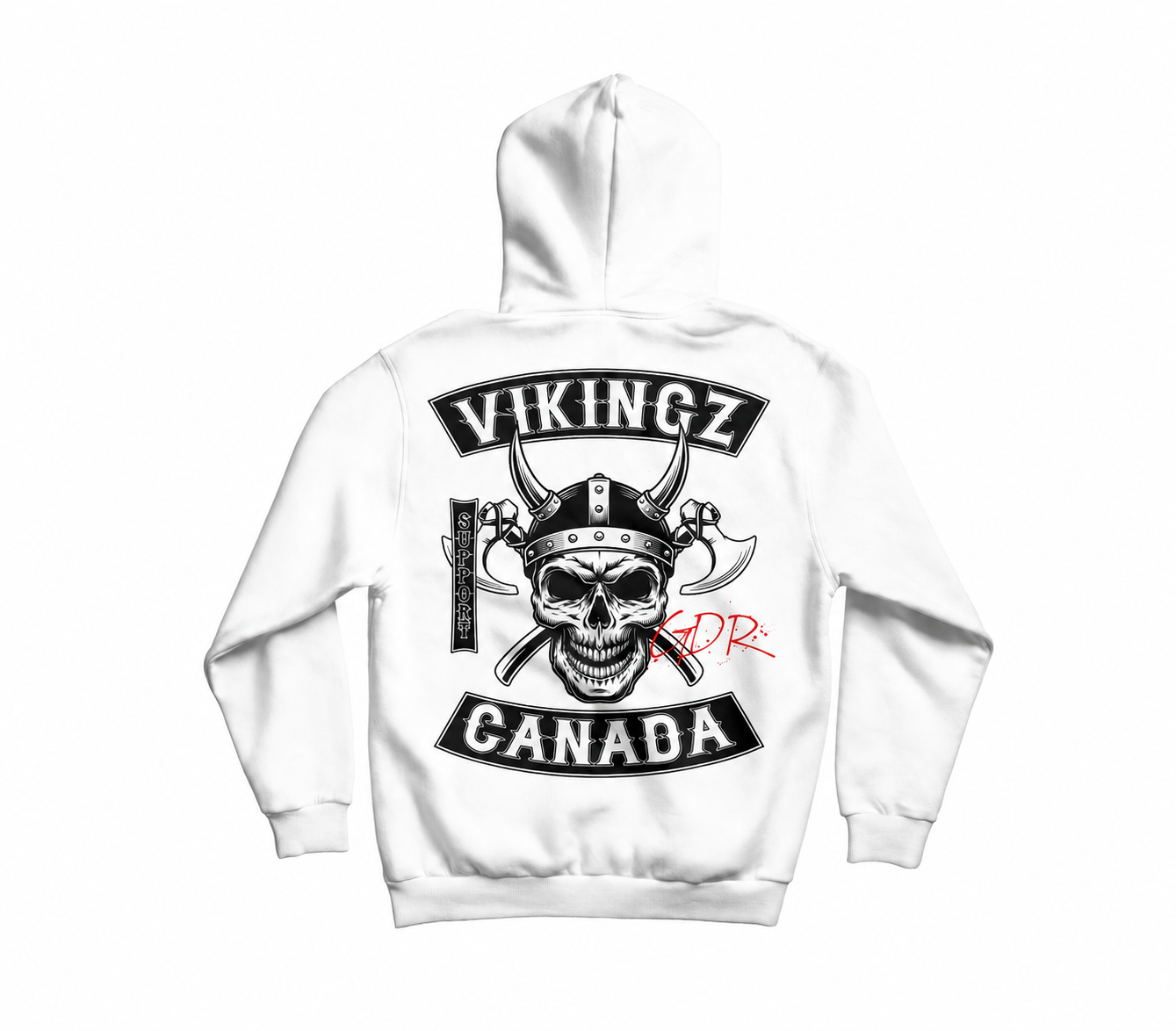 Hoodie White « Vikingz Canada » – Édition Authentique