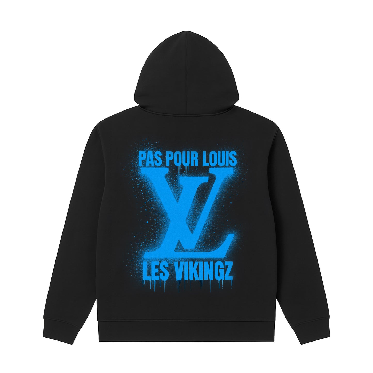 HOODIE "LV PAS POUR LOUIS" - BLEU/NOIR