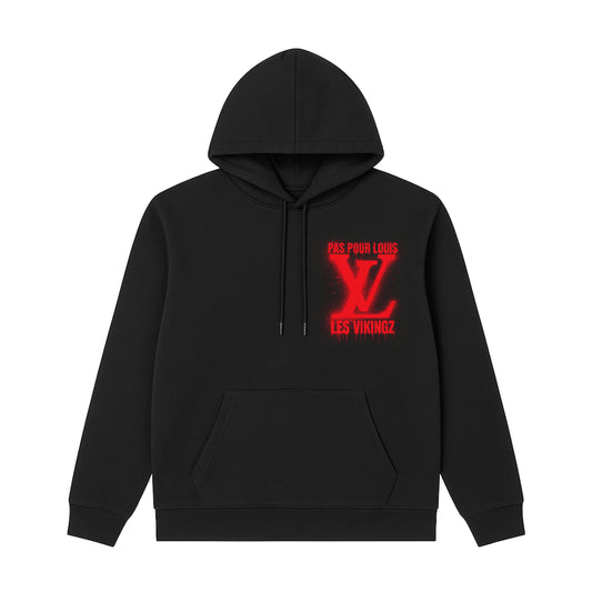 HOODIE "LV PAS POUR LOUIS" - ROUGE/NOIR