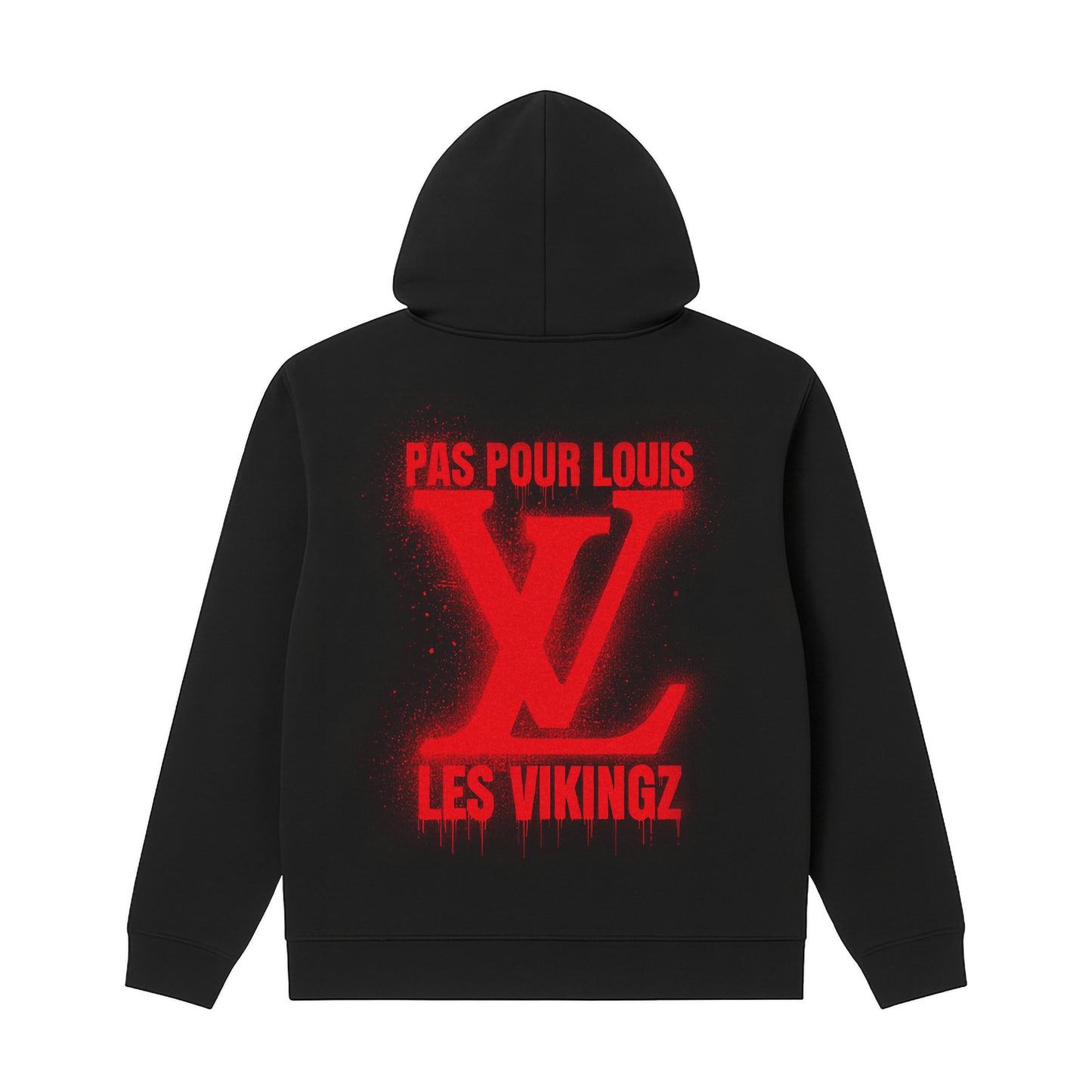 HOODIE "LV PAS POUR LOUIS" - ROUGE/NOIR
