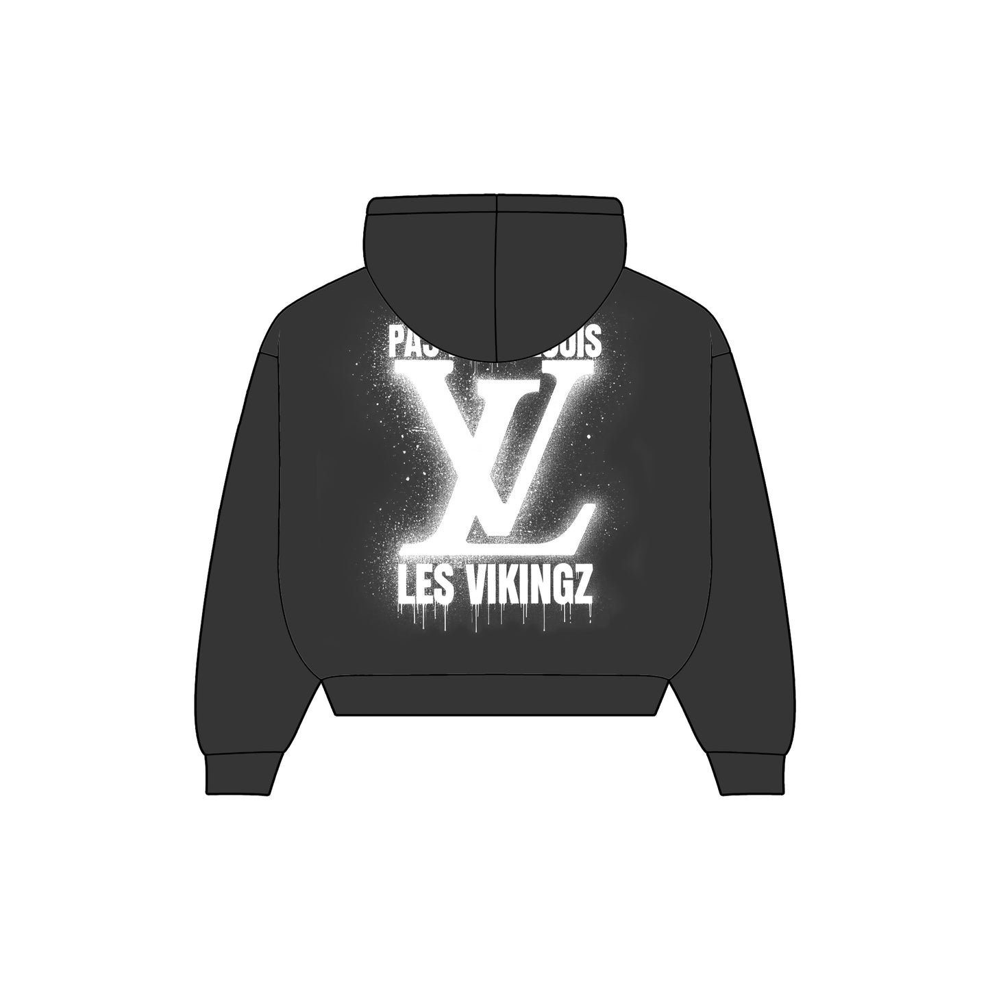 HOODIE "LV PAS POUR LOUIS" - BLANC/NOIR
