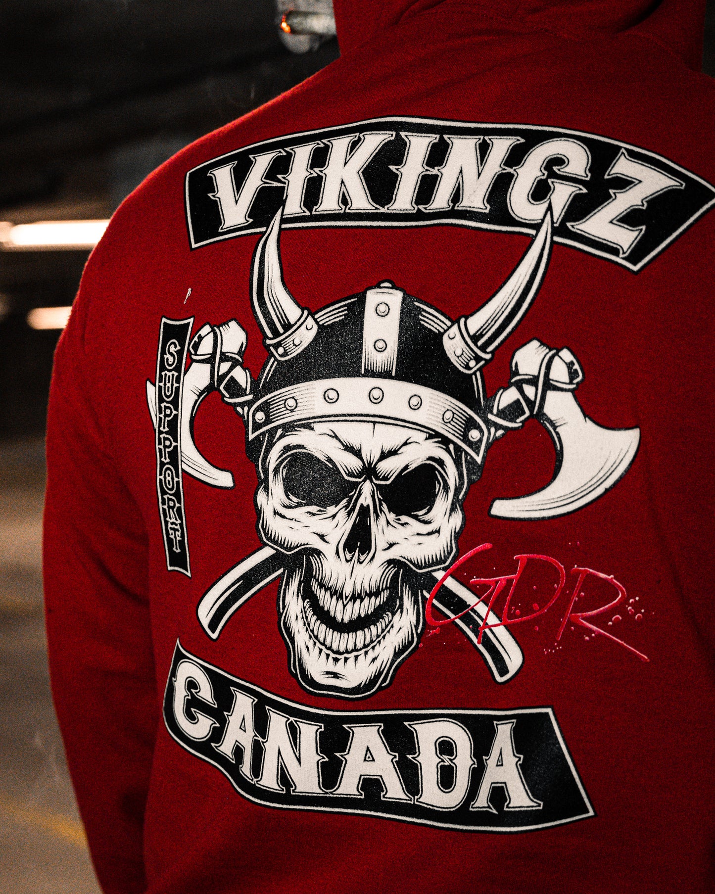 HOODIE VIKINGZ CANADA ROUGE